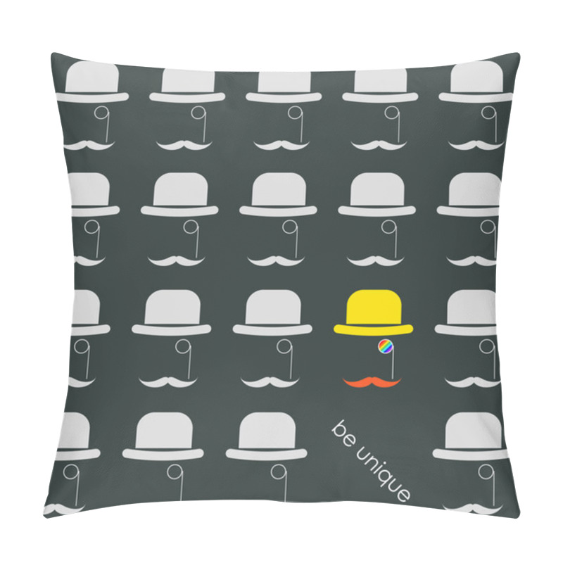 Personality  Uniqueness Of Each Person Theme. Cartoon Hats Pillow Covers