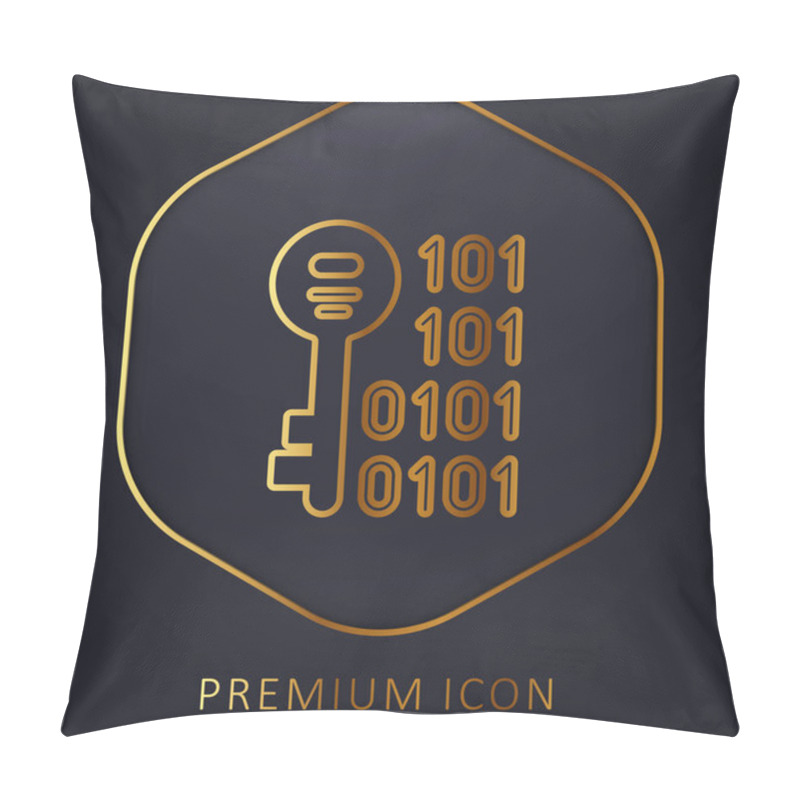 Personality  Binary Golden Line Premium Logo Or Icon Pillow Covers