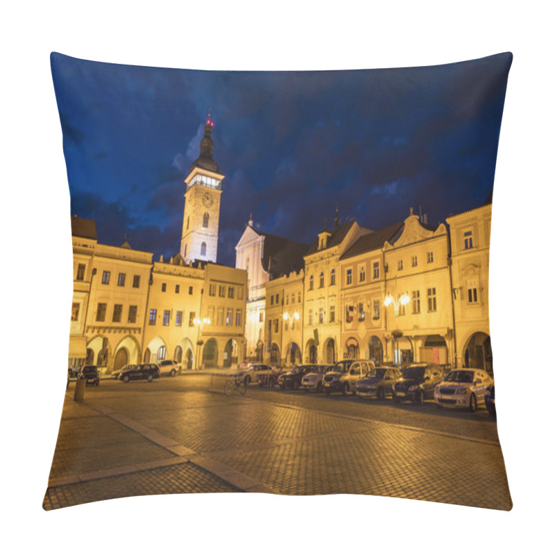 Personality  Historic Centre Of Ceske Budejovice At Night, Budweis, Budvar, S Pillow Covers