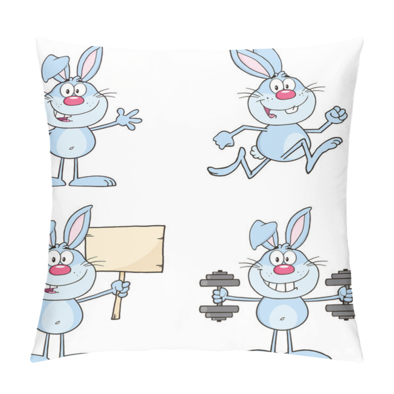 Personality  Cute Rabbits Cartoon Characters 8  Set Collection Pillow Covers