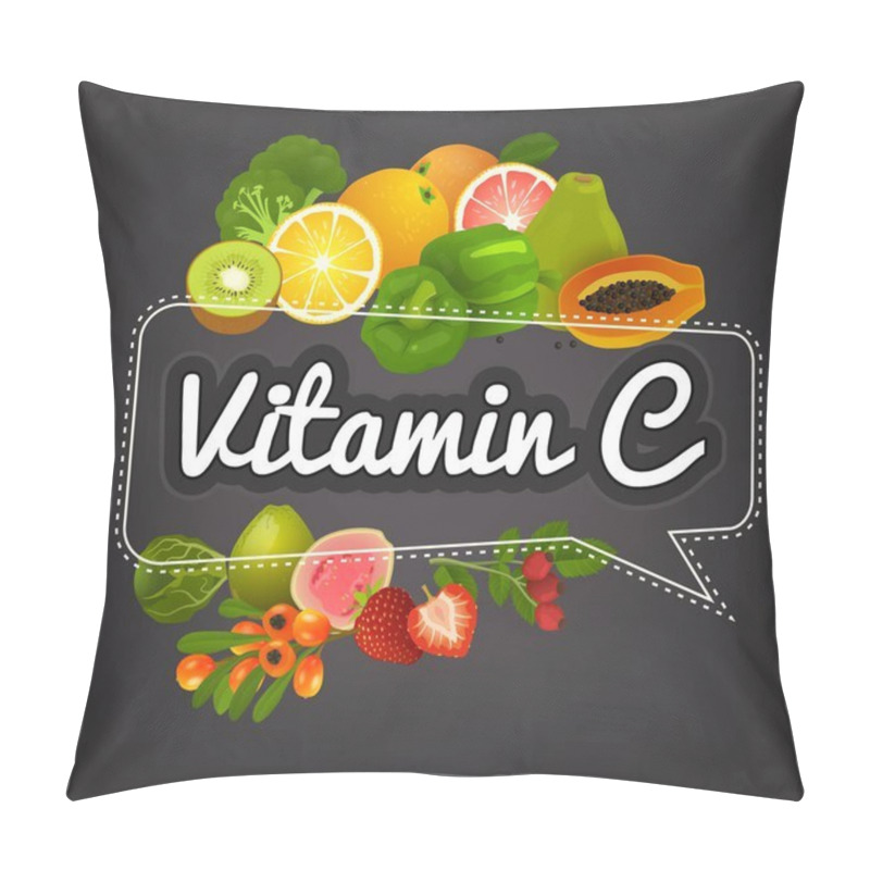 Personality  Vitamin Banner Image pillow covers