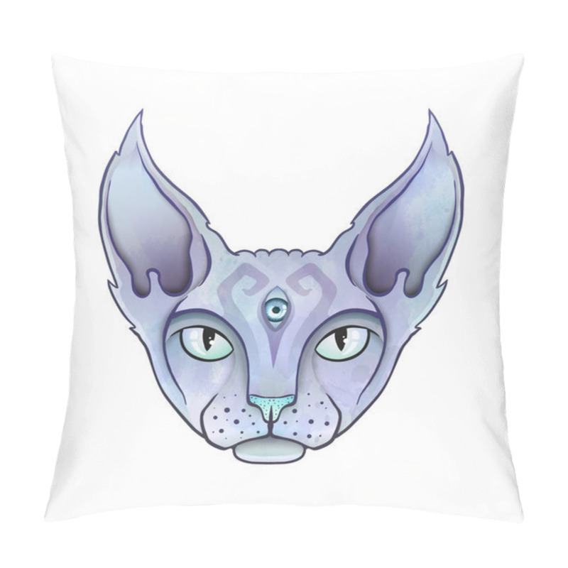 Personality  Abstract Mystical Sphinx Cat. Pillow Covers