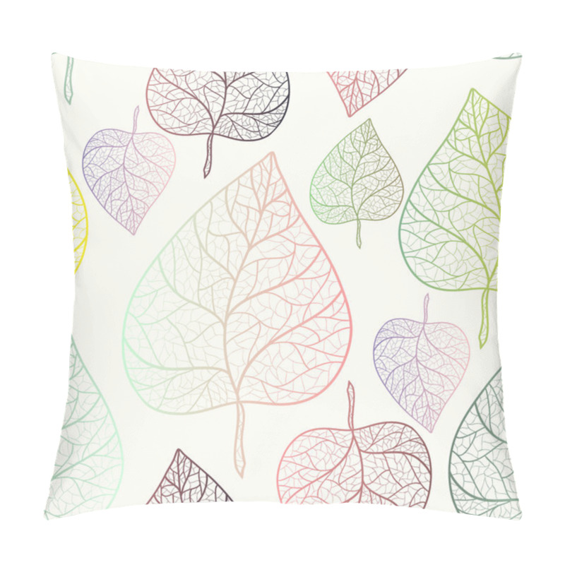 Personality  Autumn Transparent Leaves Pattern Background Pillow Covers