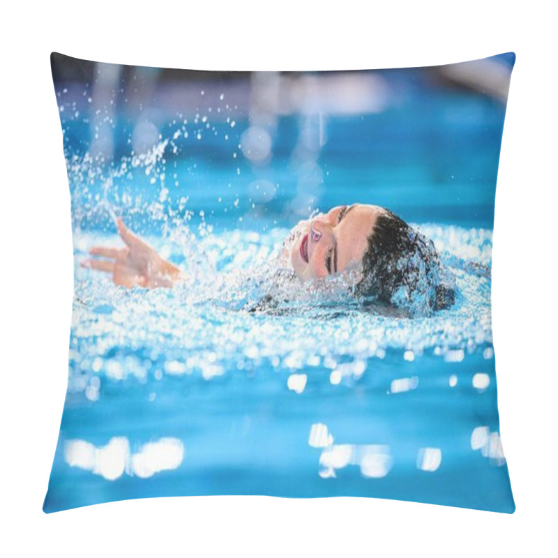 Personality  PARIS, FRANCE - 9 AUGUST, 2024: BUCKLE Rayna, GAZZARD Kiera, The Artistic Swimming, Duet, Technical Routine, Artistic Swimming, Duet, Technical Routine, The Paris 2024 Olympic Games At Aquatics Centre Pillow Covers