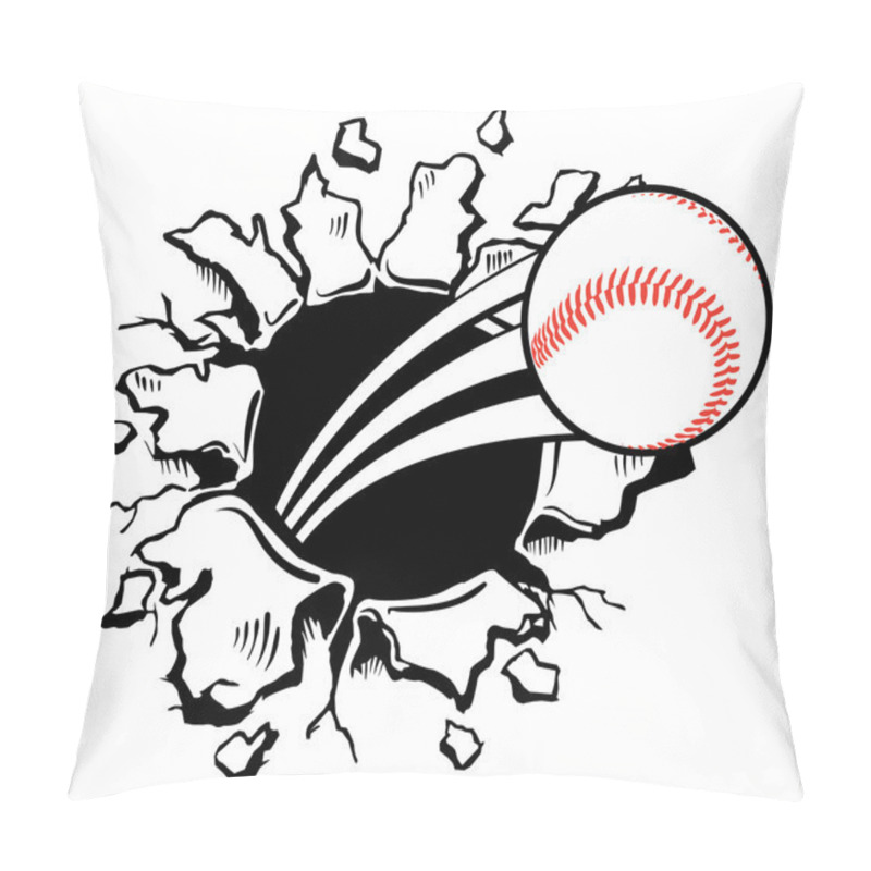 Personality  Baseball Busting Wall Pillow Covers