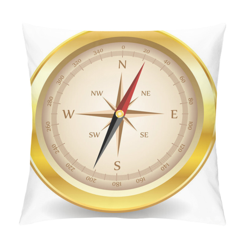 Personality  Gold Compass Pillow Covers