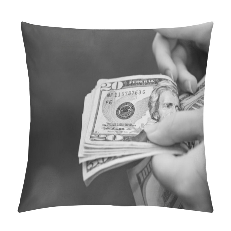 Personality  USD Money. United State Dollar Bill. US Money, Inflation And USD Currency Pillow Covers