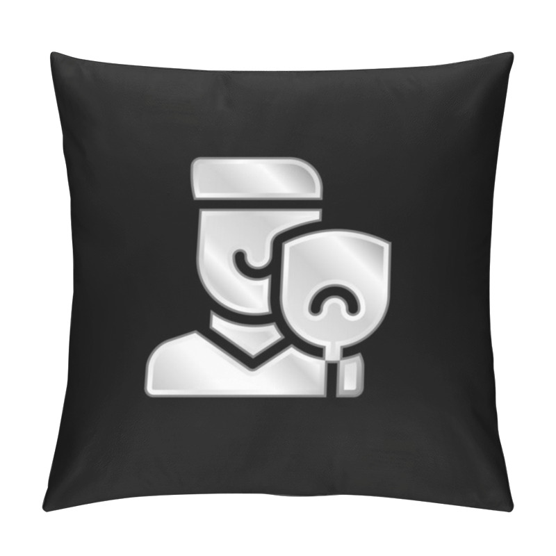 Personality  Acting Silver Plated Metallic Icon Pillow Covers