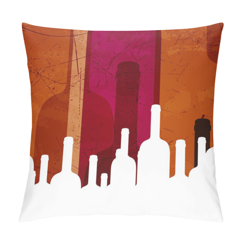 Personality  Vector Wine Background Pillow Covers