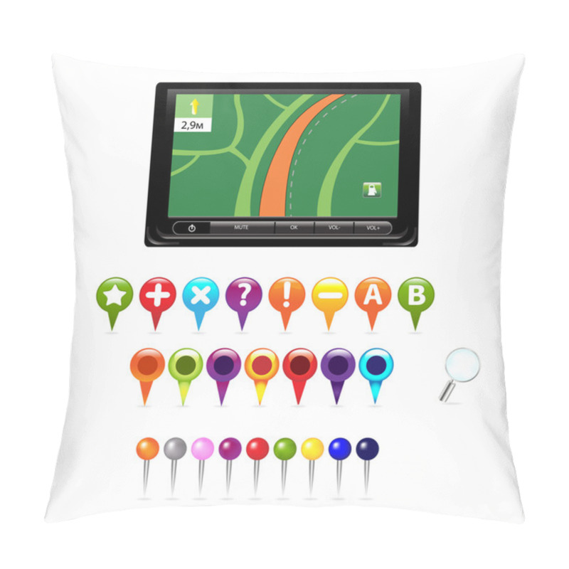 Personality  Navigator And Map Icons Pillow Covers