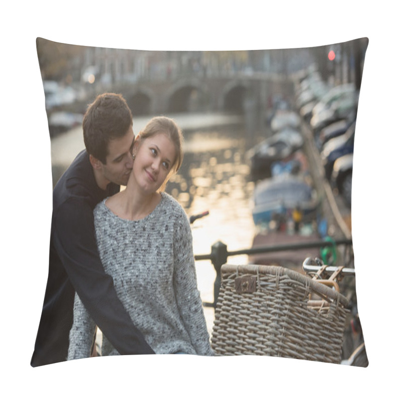 Personality  Lovers In Amsterdam At Sunset Pillow Covers