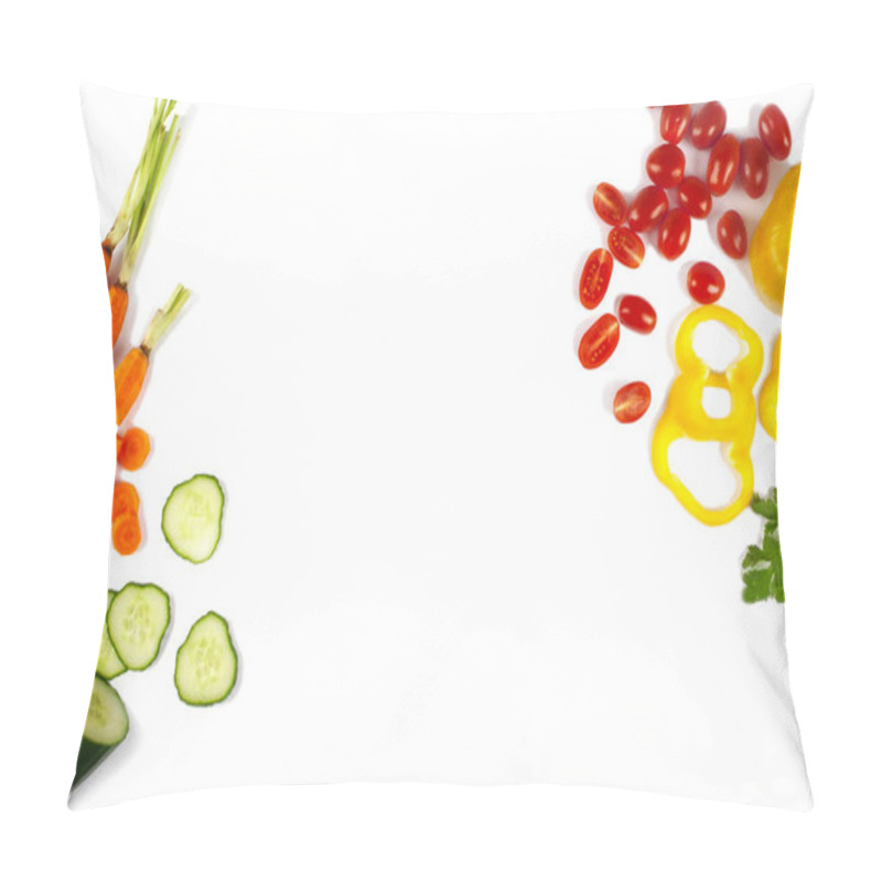 Personality  Fresh Vegetables Isolated On White Background. Cucumber, Carrot, Pillow Covers