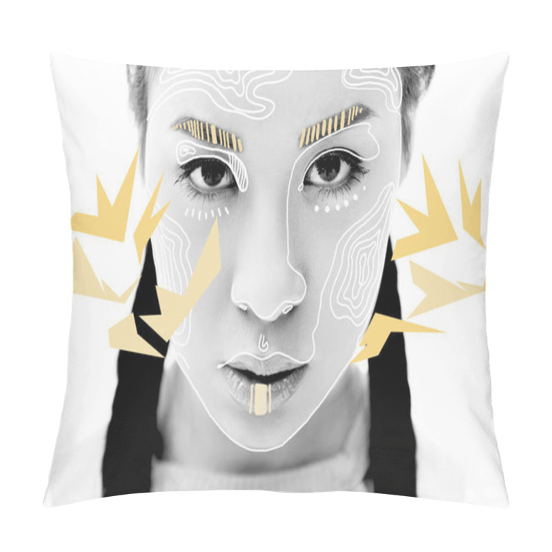 Personality  Serious Asian Girl  Pillow Covers