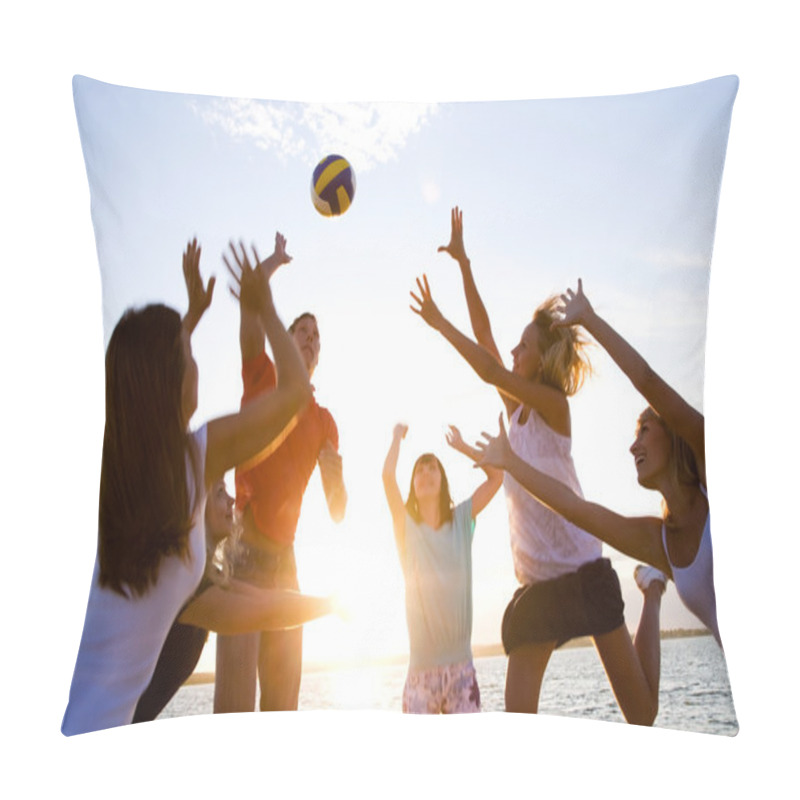 Personality  Volleyball On The Beach Pillow Covers