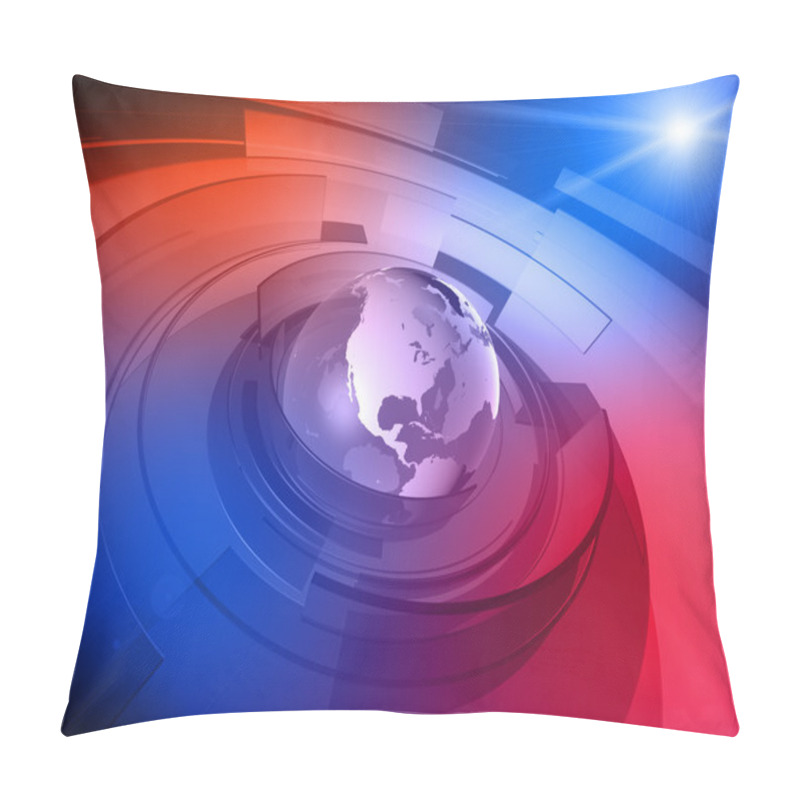 Personality  World Globe 3D Design Background Pillow Covers