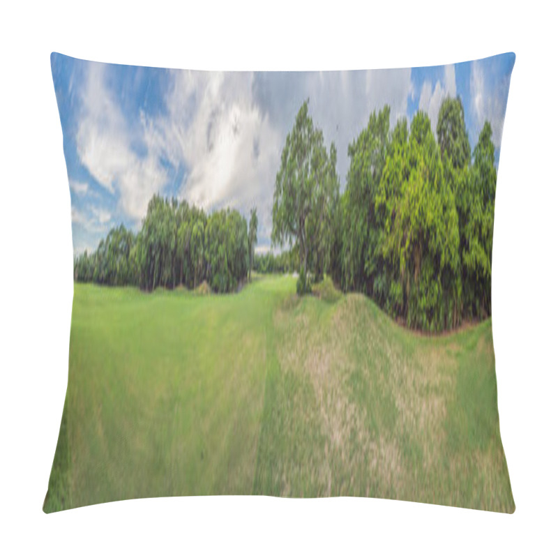 Personality  Scenic Panorama Of A Tropical Golf Course Surrounded By Lush Jungle. Serene Landscape Ideal For Relaxation, Sports, And Luxury Travel. Nature, Recreation, And Tropical Getaway Concept. Pillow Covers