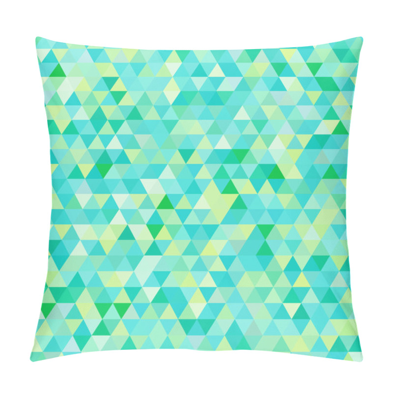 Personality  Abstract Background Consisting Of Small  Green Triangles Pillow Covers