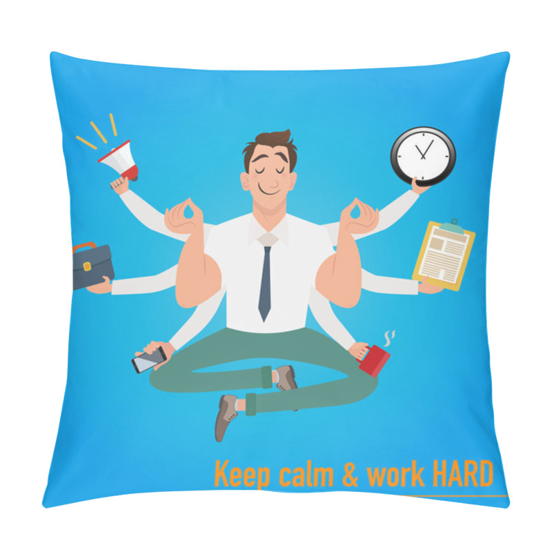 Personality  Businessman With Multitasking And Multi Skill Pillow Covers