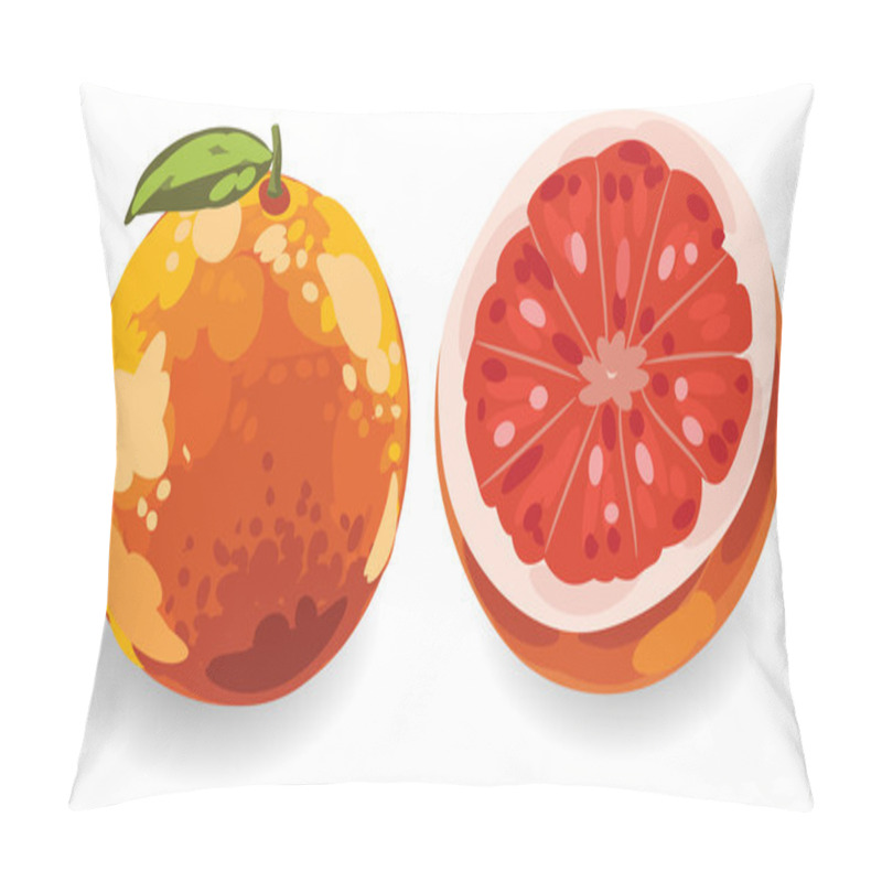 Personality  Hand Drawn Grapefruit Set Pillow Covers