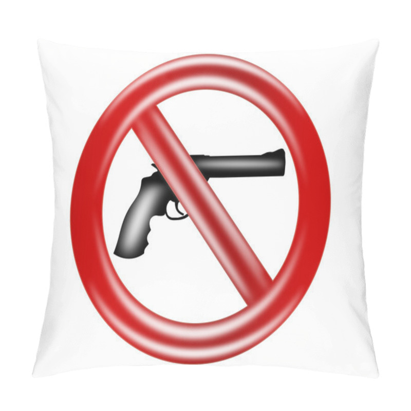 Personality  No Guns Sign. Pillow Covers