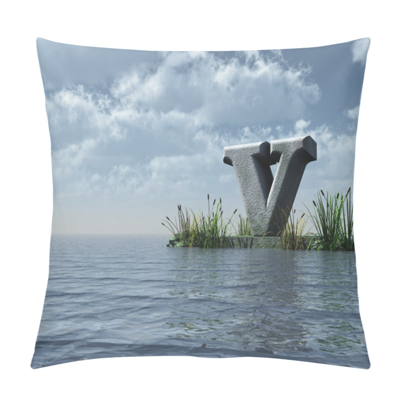 Personality  Letter V Monument Pillow Covers