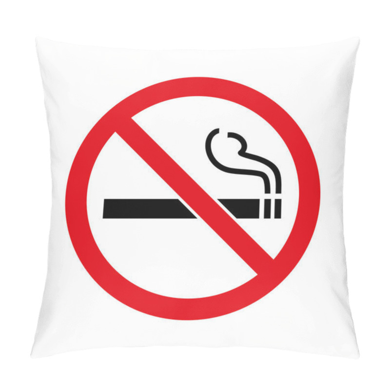 Personality  No Smoking Sign. Forbidden Icon.Sticker Vector Pillow Covers