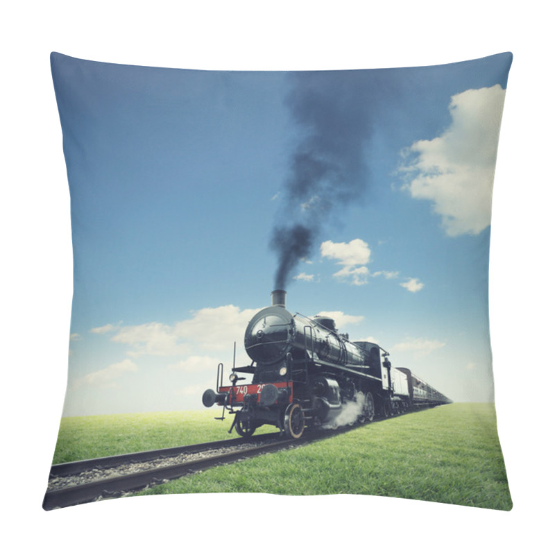 Personality  Travel By Steam Train Pillow Covers