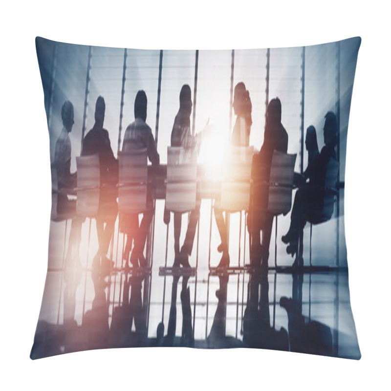 Personality  Business Team During Discussion Strategy Pillow Covers