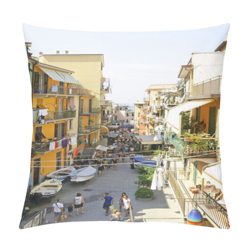 Personality  View Of Riomaggiore, Cinque Terre, La Spezia, Italy Pillow Covers