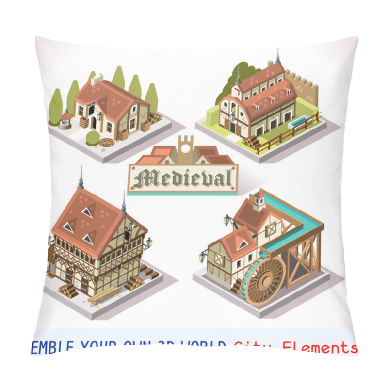 Personality  Medieval 02 Tiles Isometric Pillow Covers