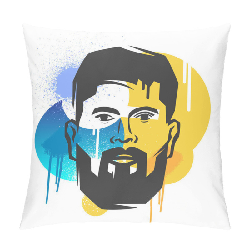 Personality  Creative Concepts Of A Face. Pillow Covers