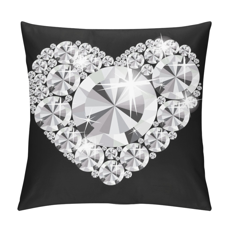 Personality  Abstract Beautiful Black Diamond Background Vector Illustration Pillow Covers