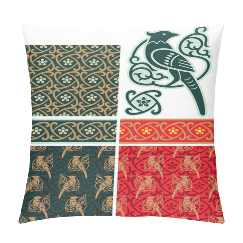 Personality  Set Of Oriental Design Elements Pillow Covers