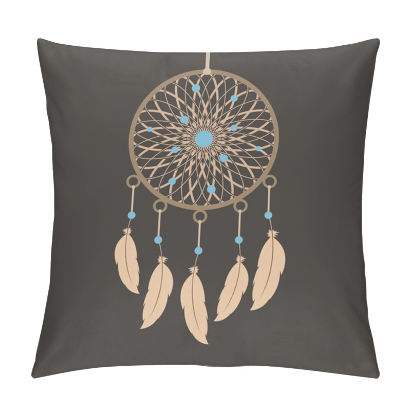 Personality  Dream Catcher. Vector Illustration Pillow Covers