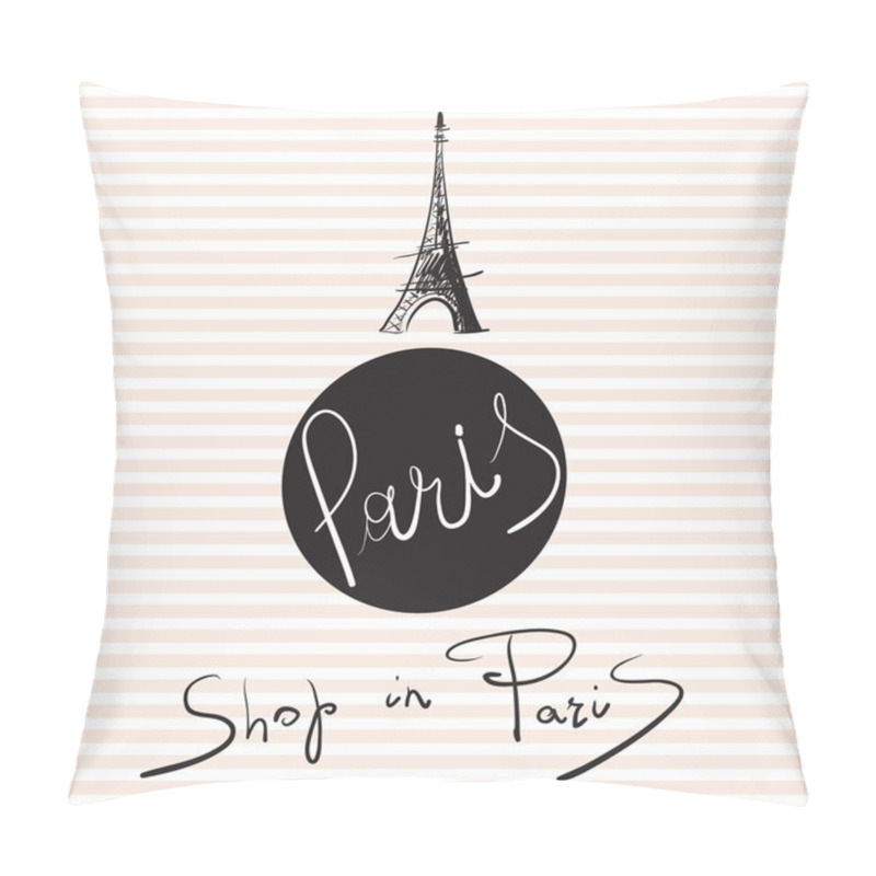 Personality  Hand Drawn Eiffel Tower Pillow Covers