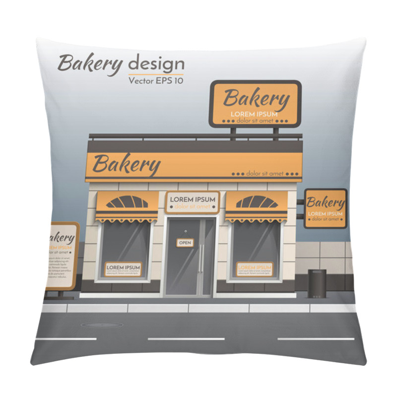 Personality  The Design Of Kiosk Facade 1 Pillow Covers