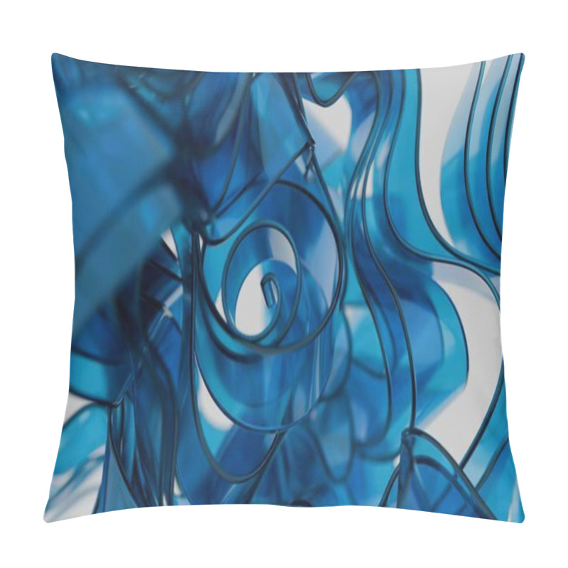 Personality  Abstract Dark Green And Black Fluid Shapes With Subtle Highlights Pillow Covers