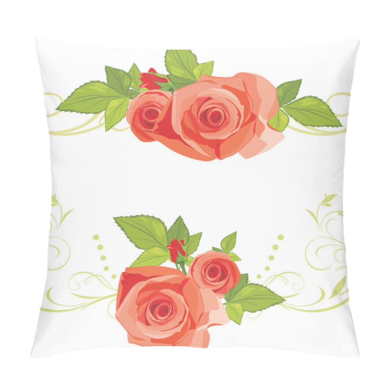 Personality  Bouquets Of Roses. Decorative Borders Pillow Covers