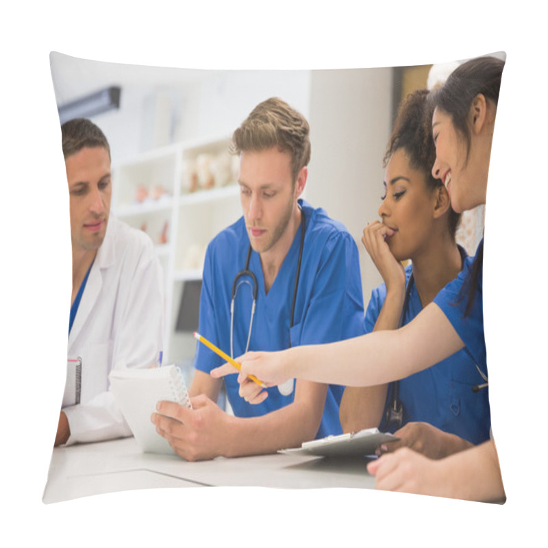 Personality  Medical Students Sitting And Talking Pillow Covers