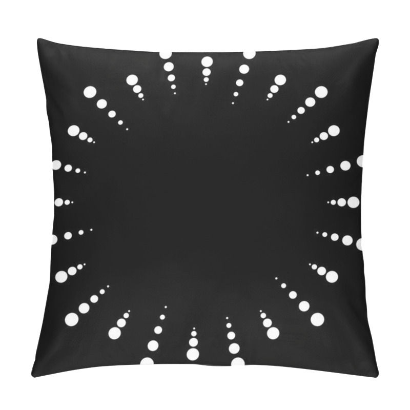 Personality  Dotted Radial, Radiating Lines.  Pillow Covers