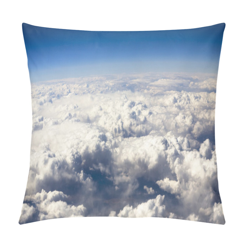 Personality  Blue Sky And Puffy Clouds On Height Of 5000 M Pillow Covers