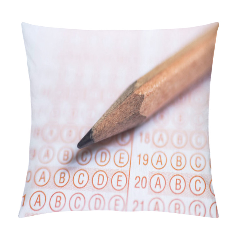 Personality  Blank Answer Sheet With Pencil Close Up Pillow Covers