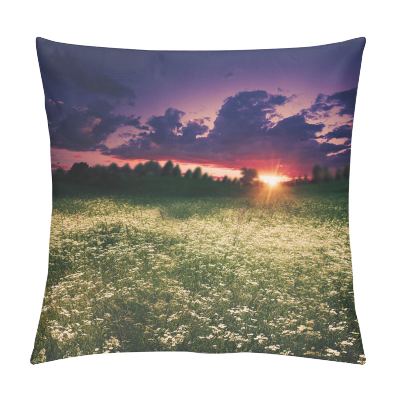 Personality  Summer Meadow On The Dusk Pillow Covers