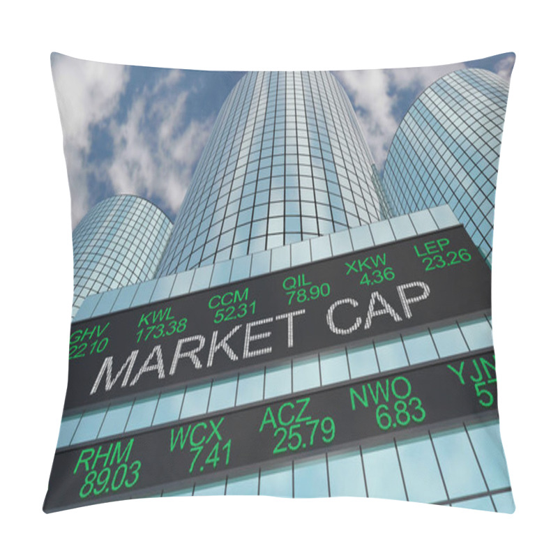 Personality  Market Capitalization Value Wall Street Stock Market 3d Illustration Pillow Covers