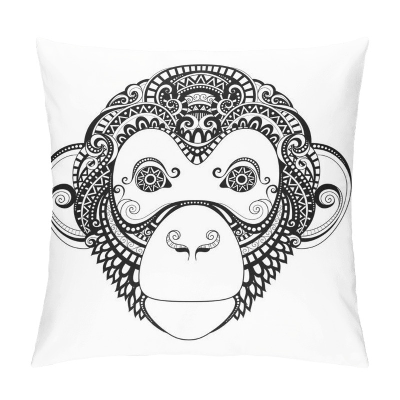 Personality  Ornate Monkey Head Pillow Covers