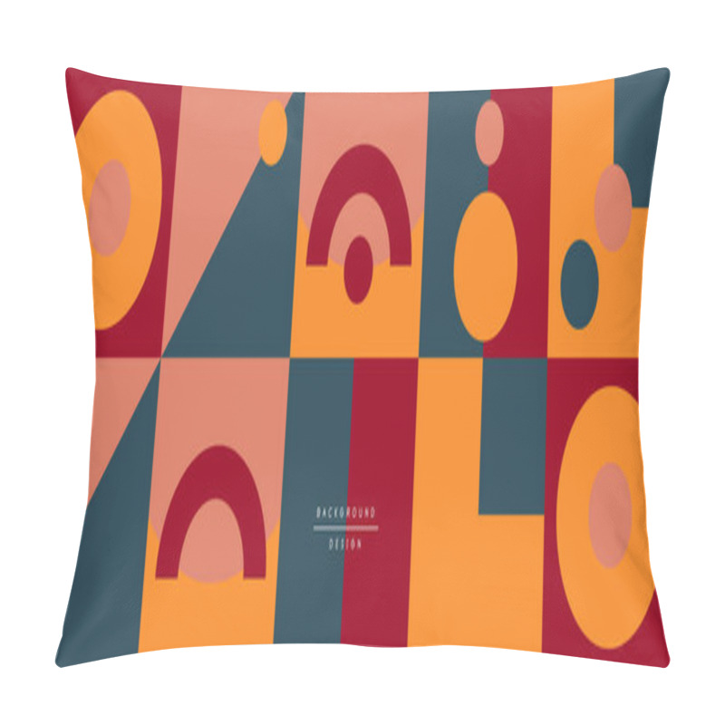 Personality  Neo Memphis Geometric Pattern With Circles, Squares And Lines. Pop Art Abstract Background For Covers, Banners, Flyers And Posters And Other Templates Pillow Covers