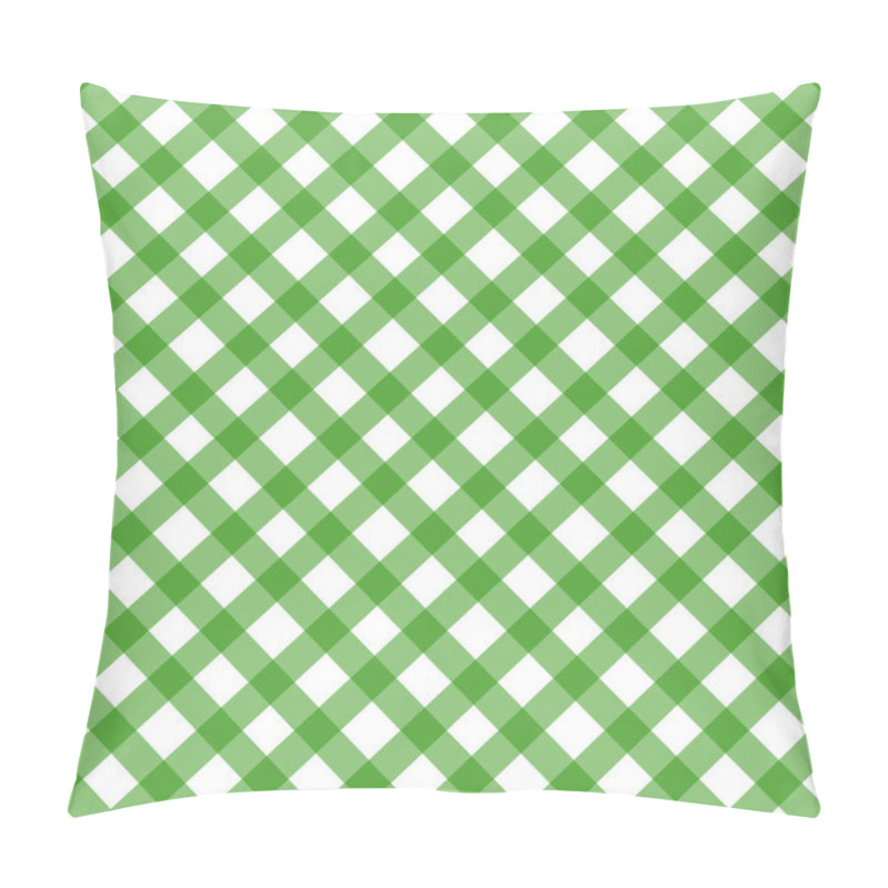 Personality  Green Argyle Seamless Pattern Background. Irish Or St. Patrick Theme. Diamond Shapes With Dashed Lines. Simple Flat Vector Illustration. Pillow Covers