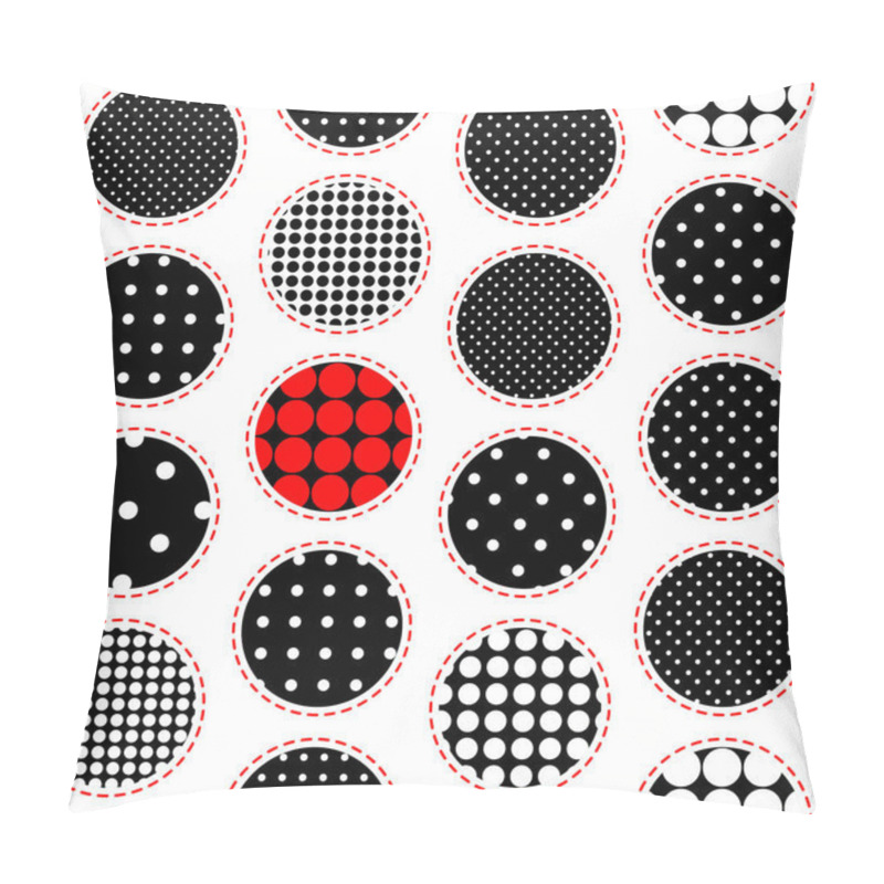 Personality  Polka Dot Patchwork Pattern Pillow Covers