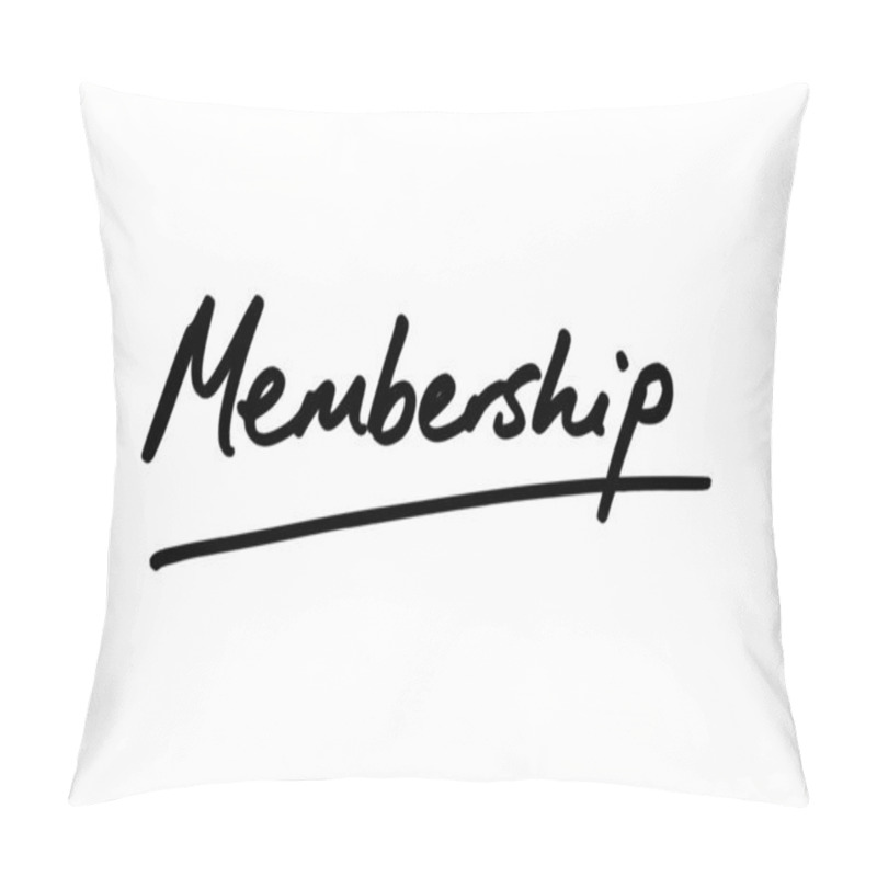 Personality  Membership Handwritten On A White Background. Pillow Covers