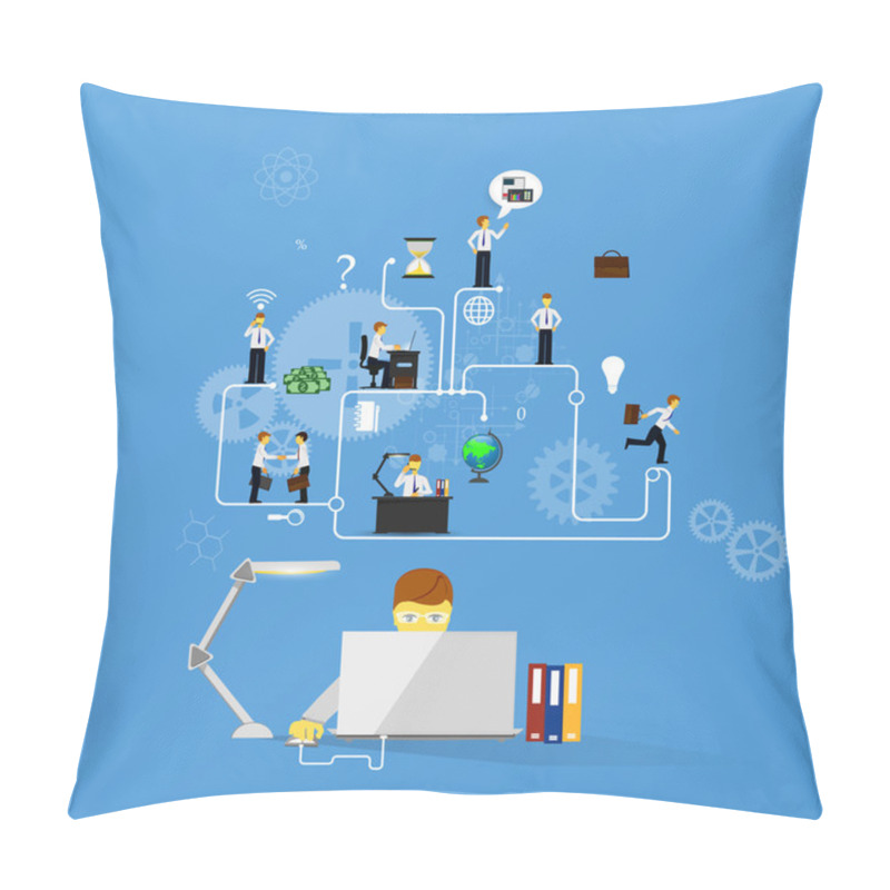 Personality  Business Infographics Template. Pillow Covers